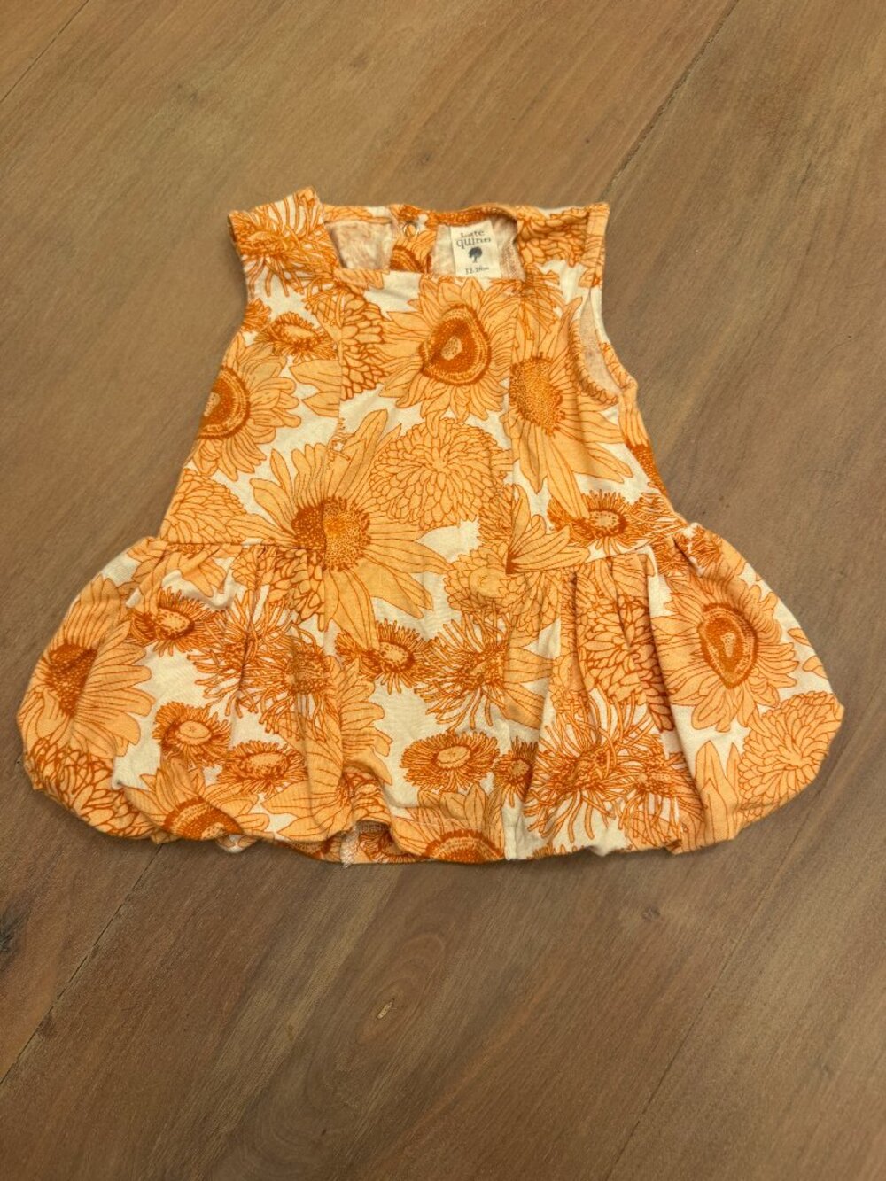 Kate Quinn Organic Sunflower Bubble Dress Marigold 12-18M - Picture 2 of 6